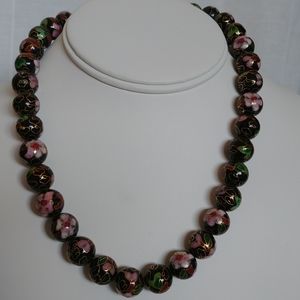 Vintage cloisonne necklace